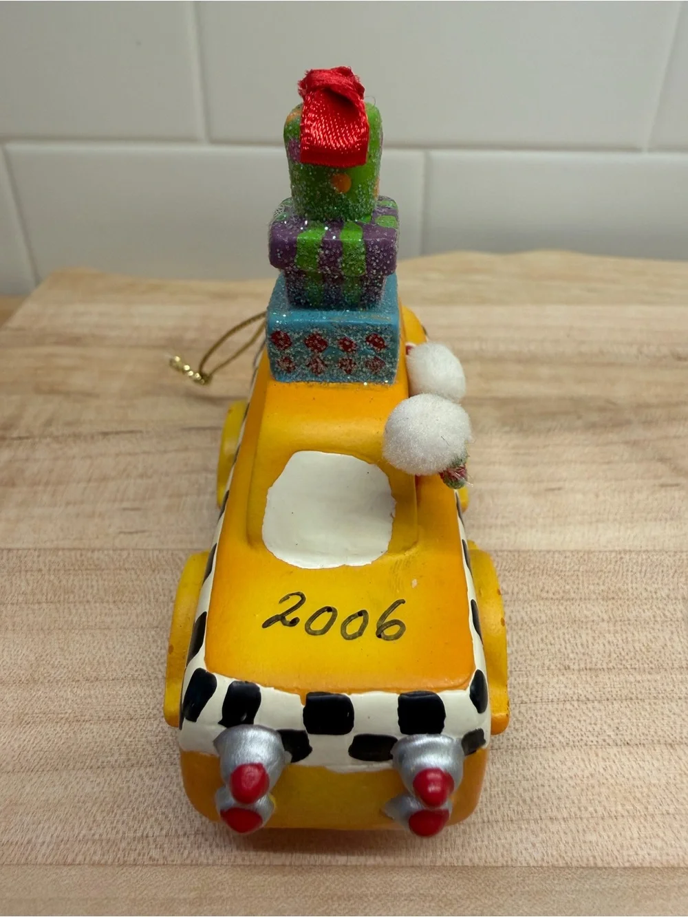 New York City Yellow Taxi Cab 2006 Christmas Ornament